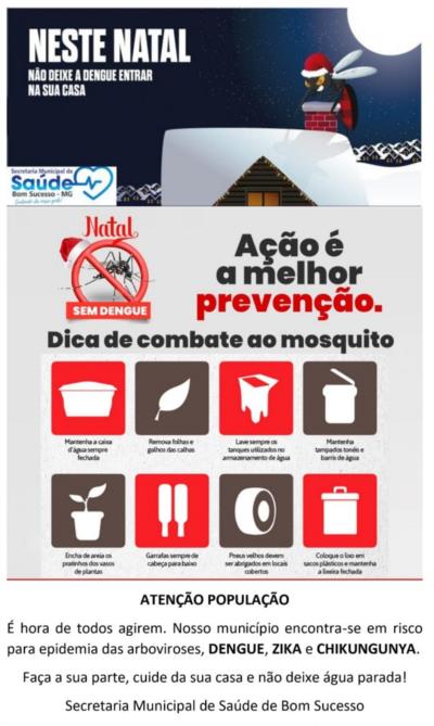 NESTE NATAL VAMOS NOS ATENTAR AO COMBATE À DENGUE!