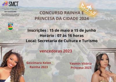 CONCURSO RAINHA E PRINCESA DA CIDADE 2024!!!