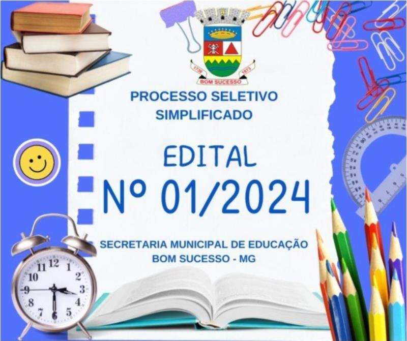 EDITAL DE CONVOCAÇÃO 001/2024: 4 vagas para Professores e 5 vagas para Monitores