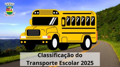 Classificação do Transporte Universitário Agosto 2025