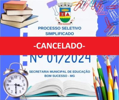 CANCELADO - EDITAL DE CONVOCAÇÃO -  01 (um) Professor