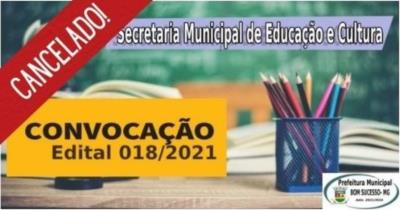 CANCELADO – EDITAL DE CONVOCAÇÃO – 01 (um) Professor de Educação Básica (anos iniciais do Ensino Fundamental, Creche e Pré-Escola e EJA anos iniciais) (30/04/2024)