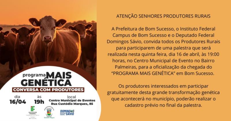 Programa Genética Mais Conversa com os Produtores