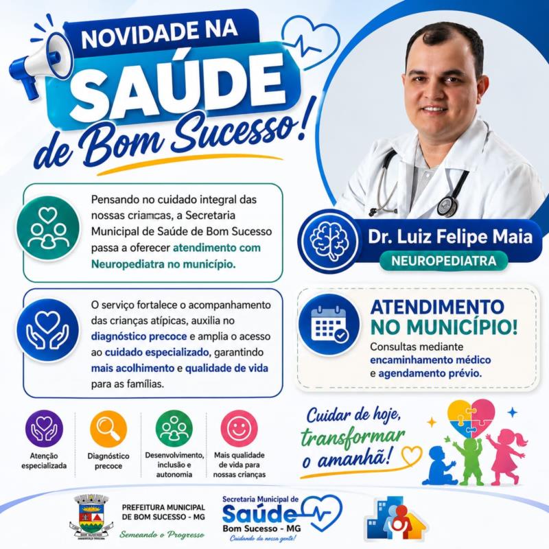 NOVIDADE NA SAÚDE DE BOM SUCESSO