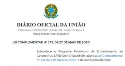 LEI COMPLEMENTAR Nº 173, DE 27 DE MAIO DE 2020