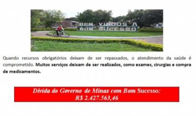 DÍVIDA DO GOVERNO DE MINAS COM BOM SUCESSO