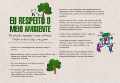 DICAS DA SECRETARIA DE MEIO AMBIENTE