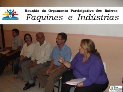 Reunião do Orçamento Participativo dos Bairros FAQUINES e iNDUSTRIAS