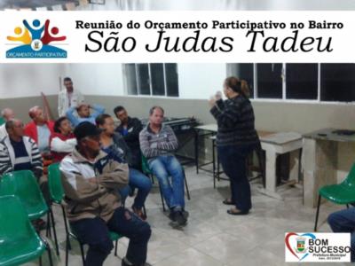 Reunião do Orçamento Participativo no bairro São Judas Tadeu