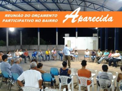 Reunião do orçamento participativo no bairro Aparecida