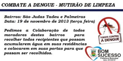 Combate a Dengue - Multirao de Limpeza