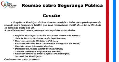 Reunião Sobre Segurança Pública